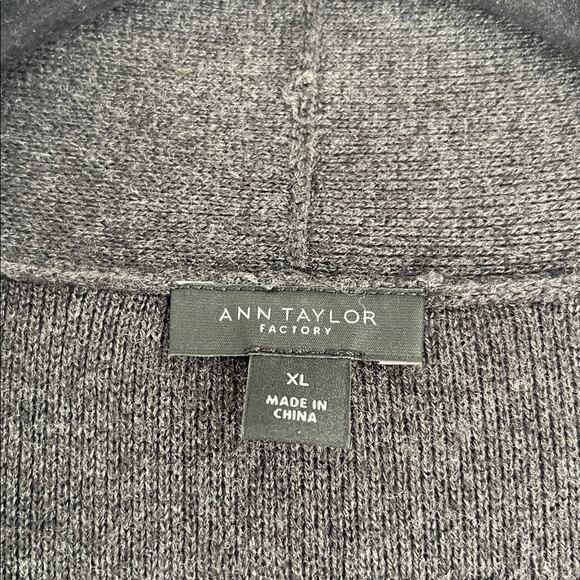 Ann Taylor cotton blend long line open front knit sweater cardigan sz XL - Picture 6 of 7